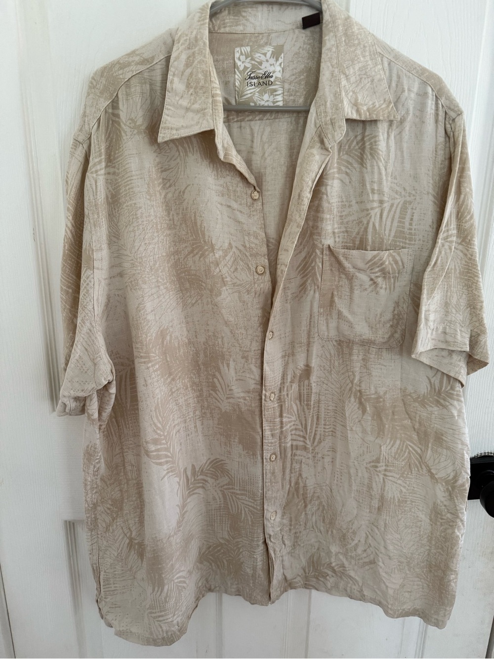 Tasso Elba Island 75% will 25% linen XL Top